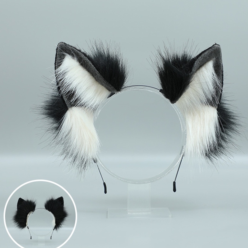 Băng Đô Tai Thỏ Lông Xù Phong Cách Lolita Đáng Yêu Dành Cho Nữ