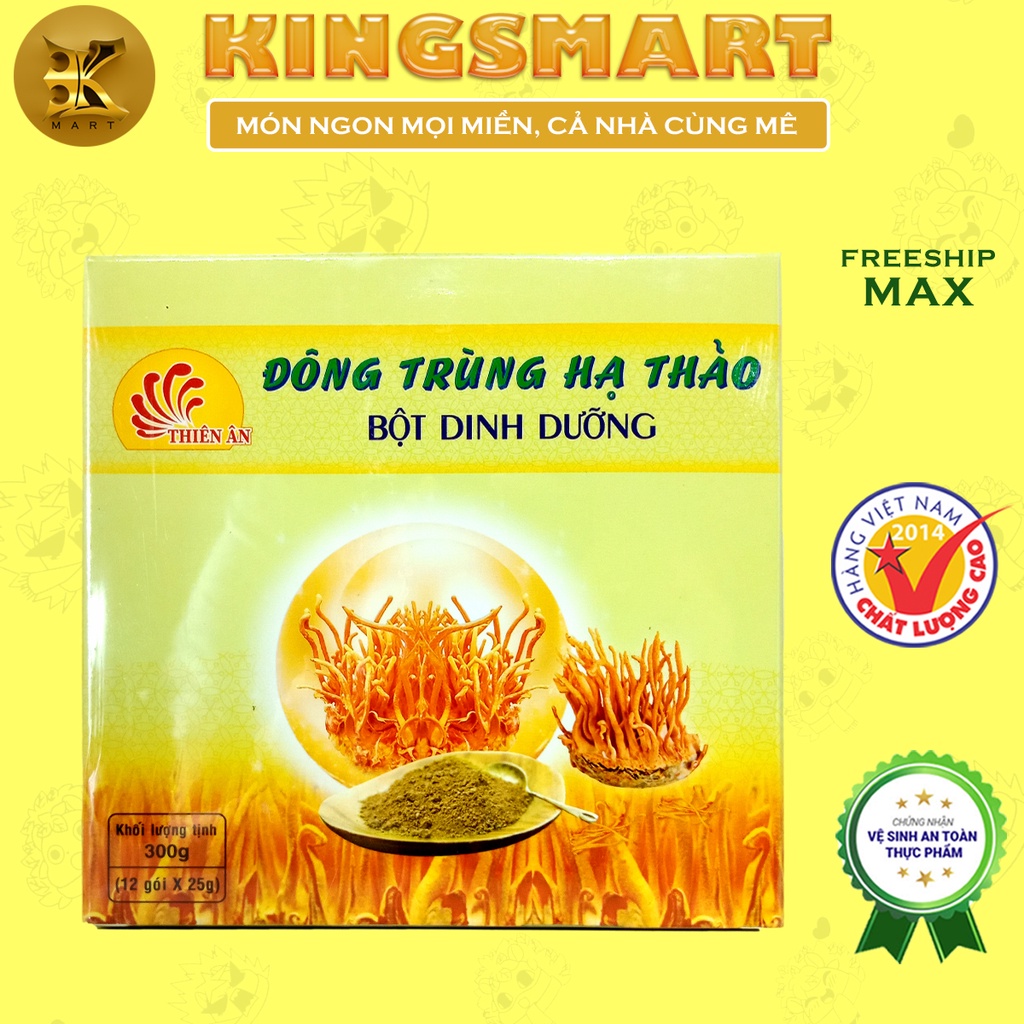Bột Dinh Dưỡng Đông Trùng Hạ Thảo 300G (Hộp 12 gói x 25G) THIÊN ÂN
