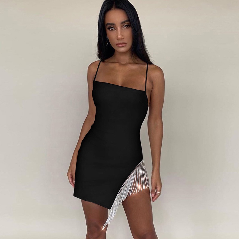 Váy Bodycon không tay chắp vá không tay gợi cảm