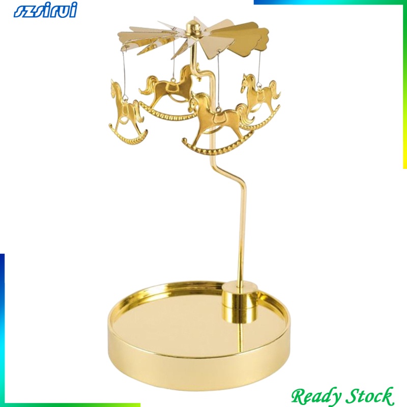 Phụ kiện giá đỡ đèn cầy dạng xoay trang trí nội thất và bàn làm việc