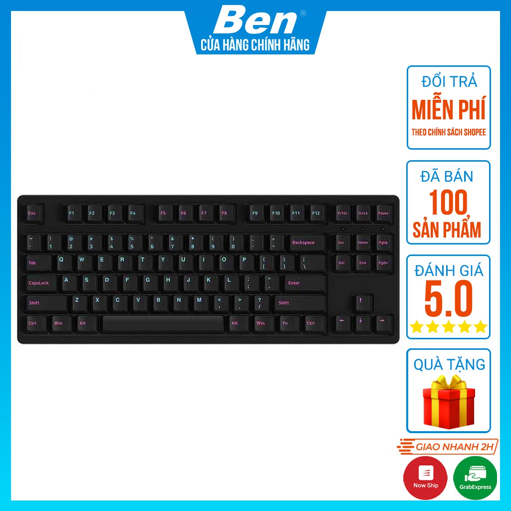 [Mã SKAMA07 giảm 8% đơn 250k]Bàn phím cơ gaming AKKO 3087 Midnight (Akko Switch) Bảo hành chính hãng