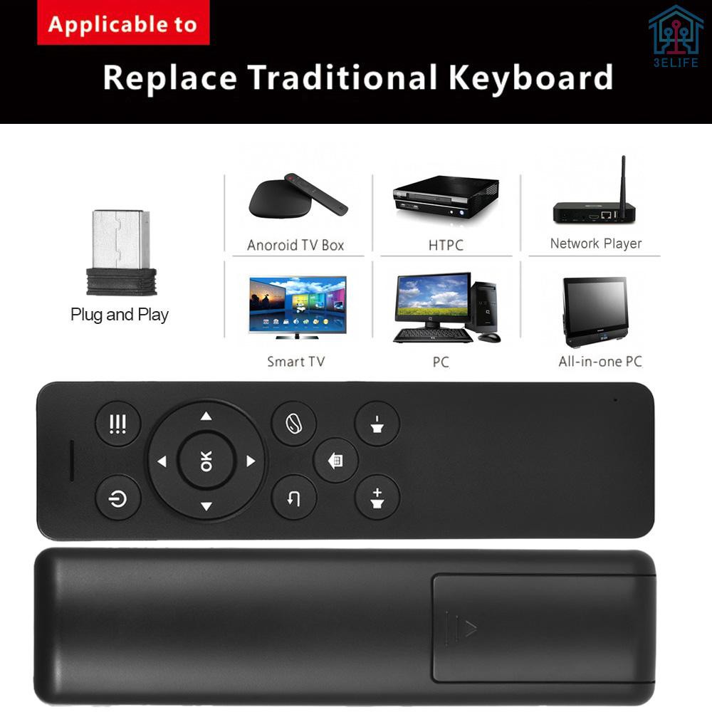 【E&amp;V】2.4GHz Wireless Remote Control with USB 2.0 Receiver Adapter for Smart TV Android TV Box Google TV HTPC