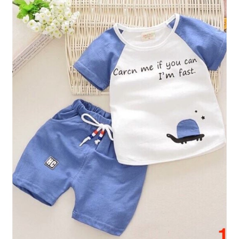 Set quần áo bé trai bé gái 0-1 tuổi Vải Thun Dệt Kim Siêu Thoáng Mát