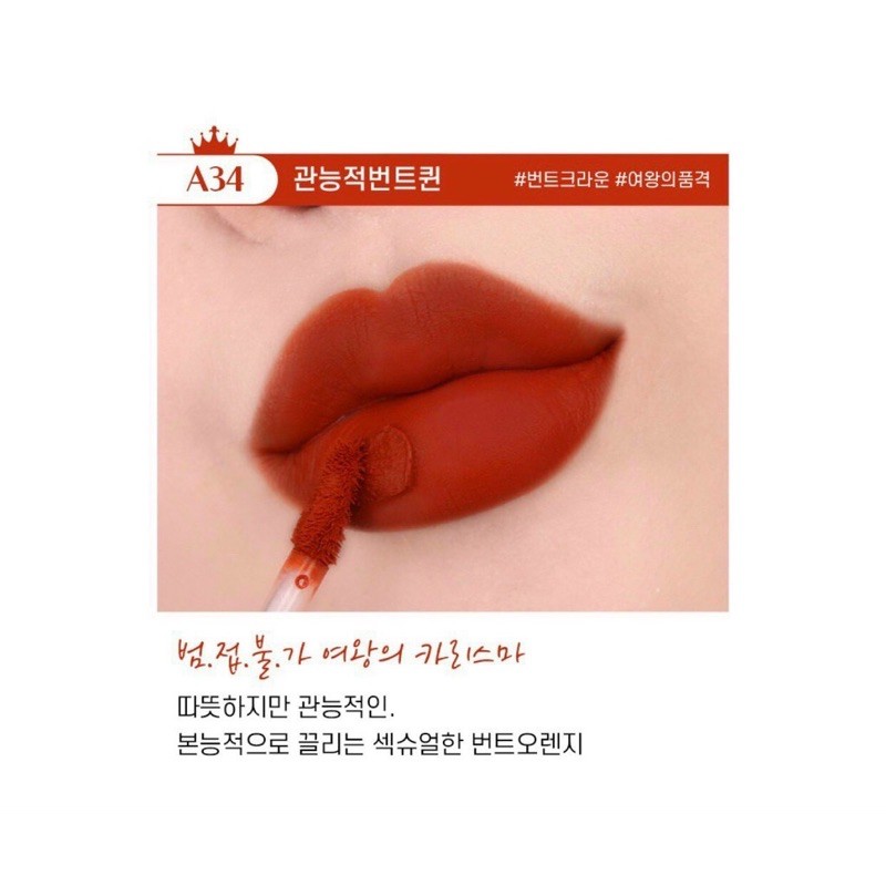 ( Sẵn Ver 7) Son Kem Lì Black Rouge Air Fit Velvet VELVET CROWN A33-A37 Version 7 | Thế Giới Skin Care