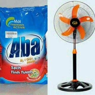 Bột giặc nhiệt Aba 4.5kg tặng quạt đứng cao cấp