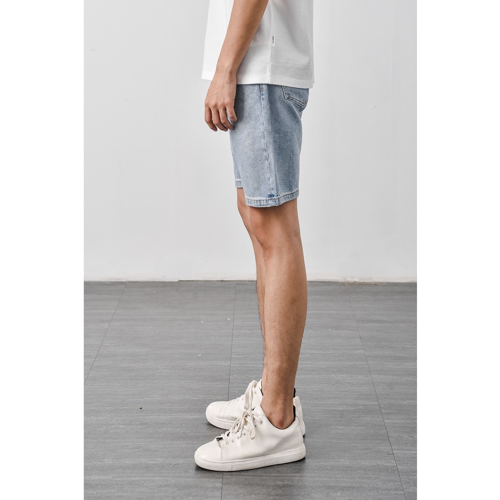 Quần short jean nam trơn ba màu chất liệu quần bò co giãn hàng xuất khẩu Hàn Quốc thời trang nam Routine