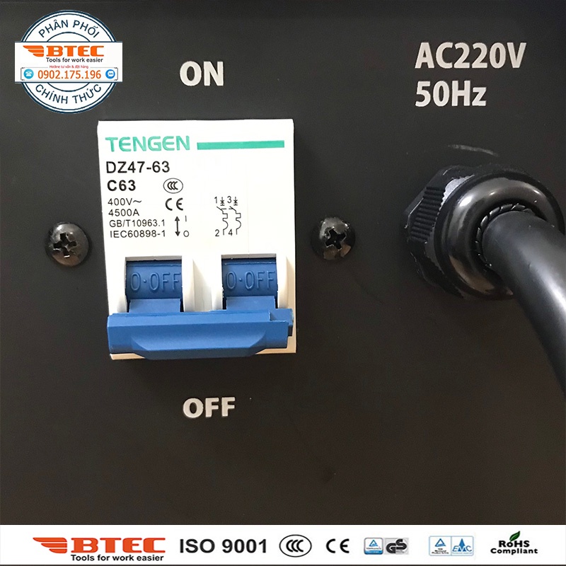 Máy hàn que Inverter BTEC MMA-400, hàn que 4 ly hiệu suất 100%, bảo hành chính hãng 12 tháng