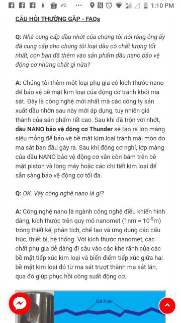 Phụ gia Nano nhớt bảo vệ động cơ xe máy