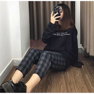Quần baggy caro Q12