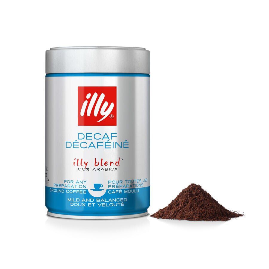 CÀ PHÊ BỘT ILLY COFFEE DECAFFEINATED MEDIUM ROASTED- 250GR GROUND