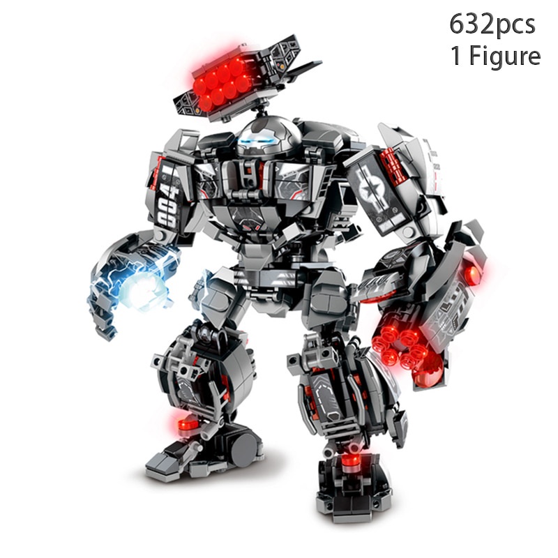 Đồ chơi Lắp ráp Mô hình 76013 Superhero Marvel The Avengers Lron Man War Machine Hulkbuster