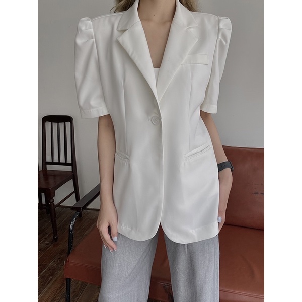 Áo Blazer tay bồng mùa hè Isipi