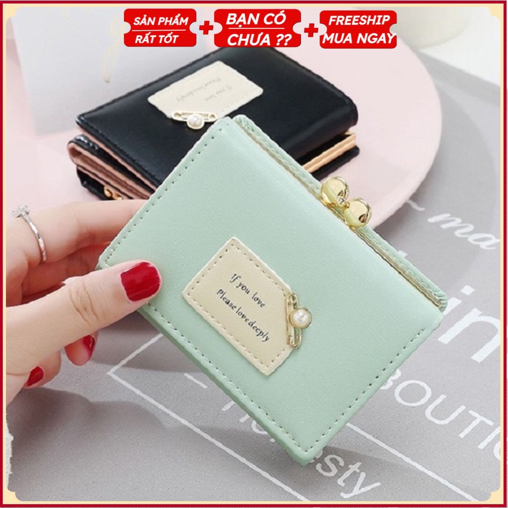 Ví Nữ Mini Cầm Tay Xinh Xắn Kiểu Dáng Đẹp Da PU Cao Cấp Thời Trang Hàng Hiệu Hàn Quốc Sang Trọng LỊCH THIỆP ( #vínữ )