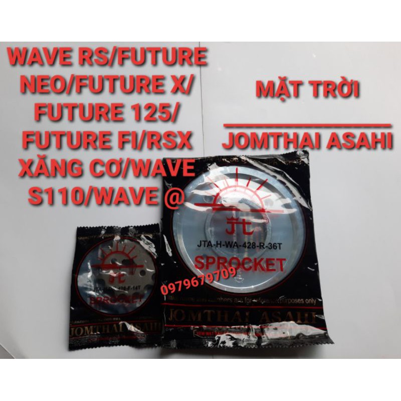 NHÔNG DĨA MẶT TRỜI JOMTHAI ASAAHI WAVE RS/WAVE S110/FUTURE X/FUTURE 125/FUTURE FI/FUTURE NEO NHẬT/RSX XĂNG CƠ/WAVE @...