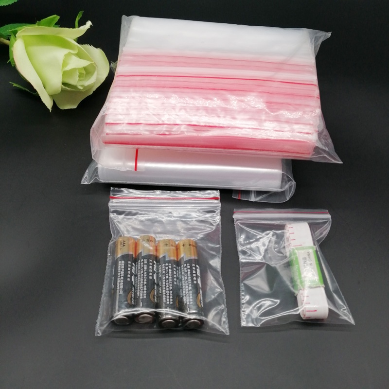 100gr Túi zipper chỉ đỏ BHA loại đẹp Bấm vào chọn size