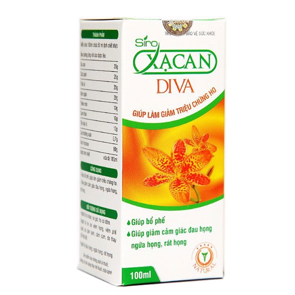 Siro Xạ Can Diva- Thành phần lành tính từ thảo dược hỗ trợ bổ phế, hỗ trợ giảm ho (lọ 100ml) hàng chính hãng.