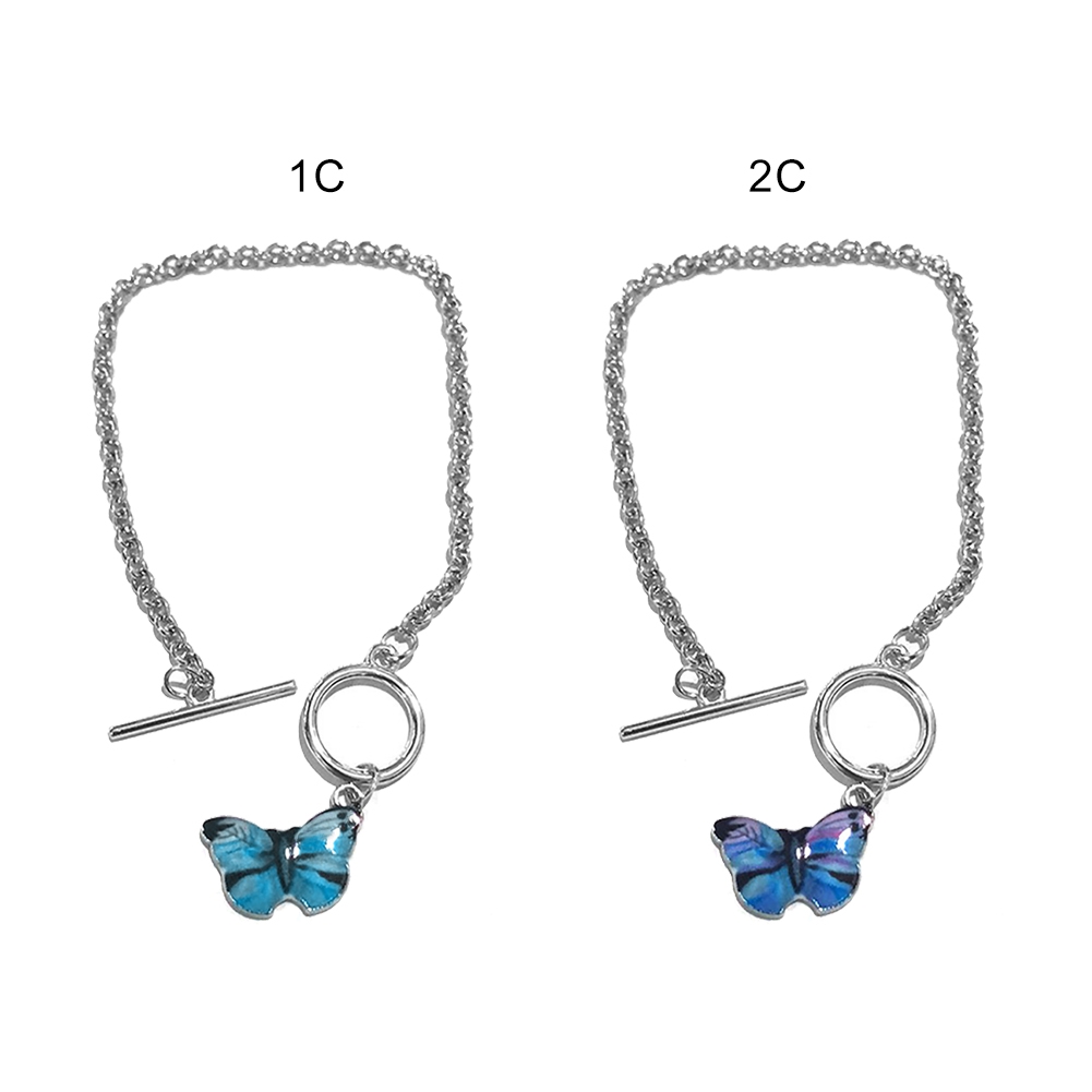 Vòng tay mặt hình bướm làm bằng thép titan phong cách thời trang nữ JP1