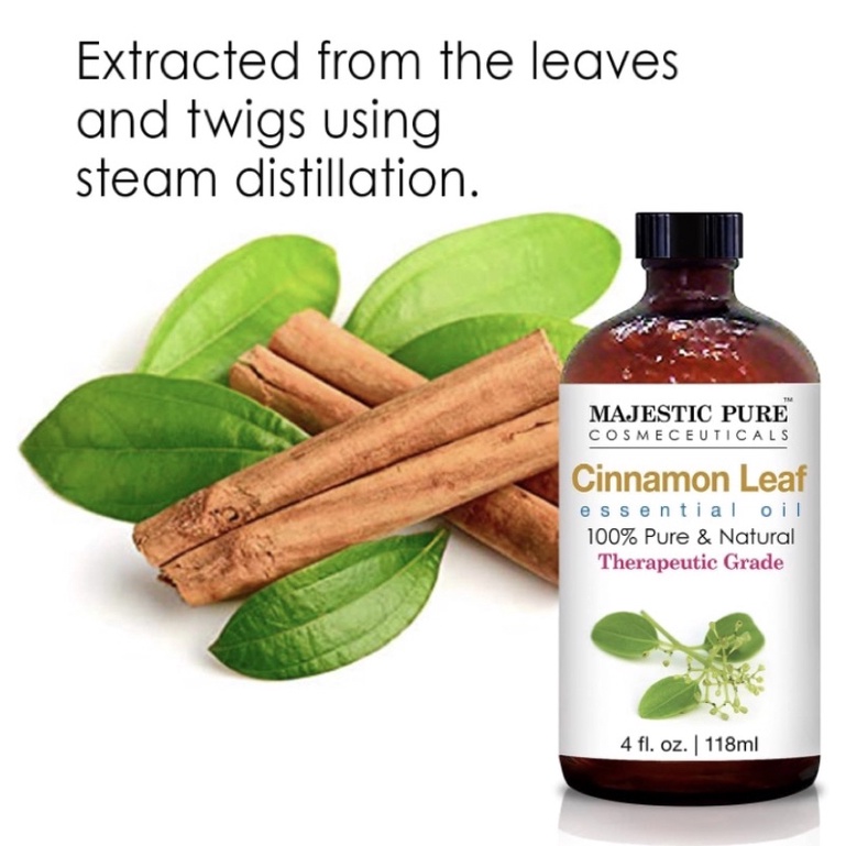 Tinh dầu lá quế 100% tự nhiên Maajestic Pure Cinnamon Essential Oil 118ml USA