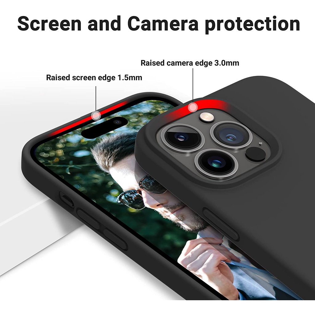 Ốp lưng silicon case Memumi Liquid cho iPhone 14 Pro Max  siêu mỏng 0.3mm - hotphukien phân phối