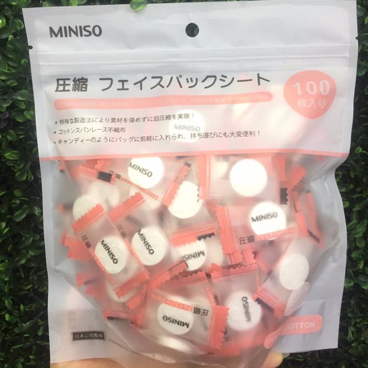10 viên Mặt Nạ Dạng Nén Miniso chính hãng
