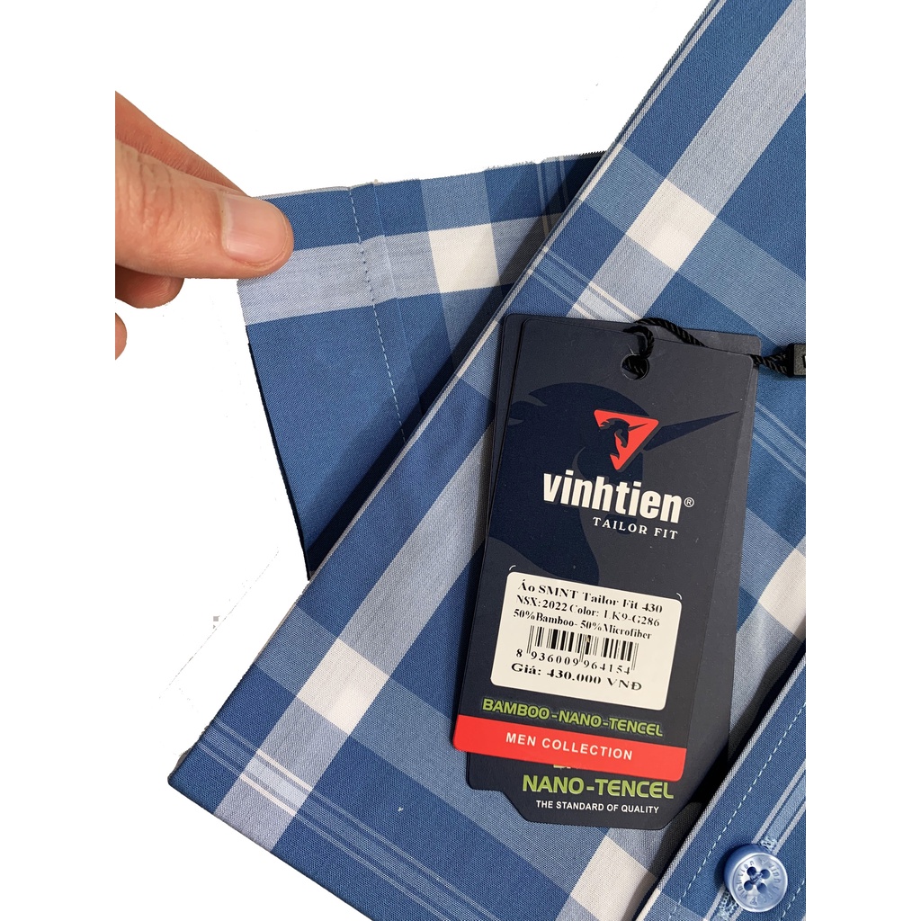 Áo Sơ Mi Bamboo Ngắn Tay Dáng Trẻ TaiLor Fit Vĩnh Tiến G286