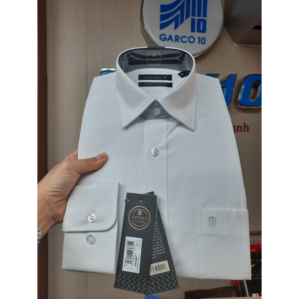 Sơ mi dài tay trắng May10