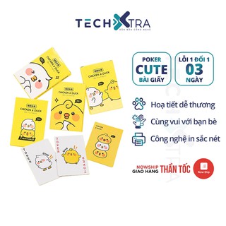 Bộ bài tây dễ thương hình vịt vàng cute mới nhất TechXTRA, poker in hình ngộ nghĩnh