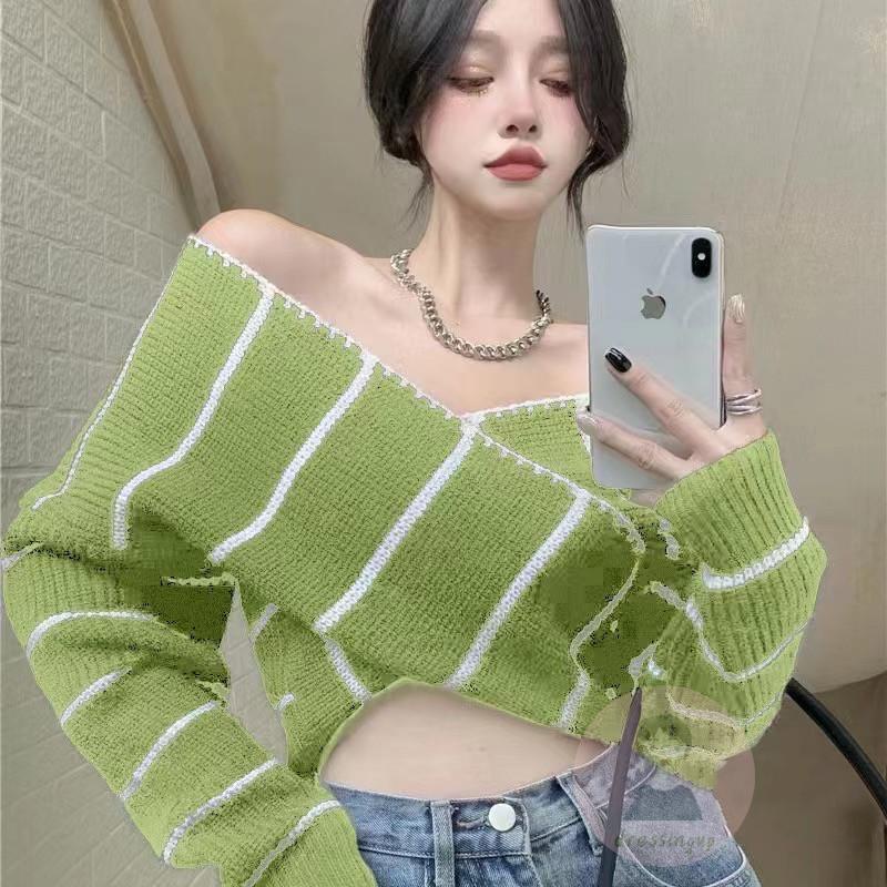 Áo Thun Dài Tay Trễ Vai Phong Cách Trẻ Trung Cá Tính Dành Cho Nữ