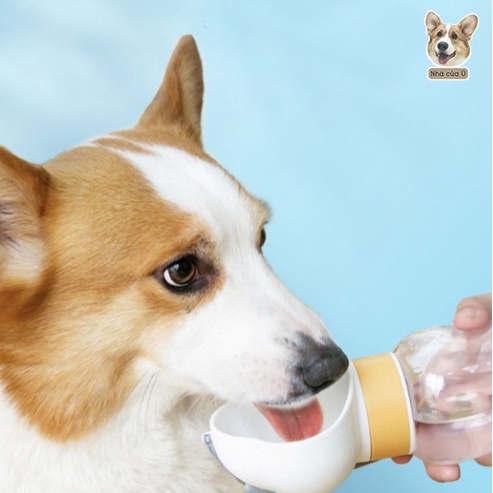 Bình Nước Đi Dạo Cho Chó Mèo Cao Cấp Nhà của Ú - Bình Nước Du Lịch Cho Thú Cưng