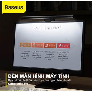 Đèn bàn treo màn hình máy tính Baseus 3 chế độ sáng,tăng giảm cường độ ánh sáng chống mỏi mắt và bảo vệ mắt