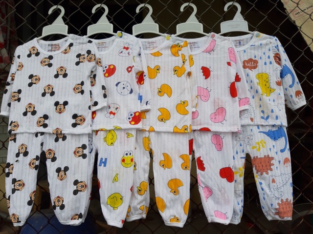 Combo 5 Bộ cotton giấy dài tay size đại 15_26kg