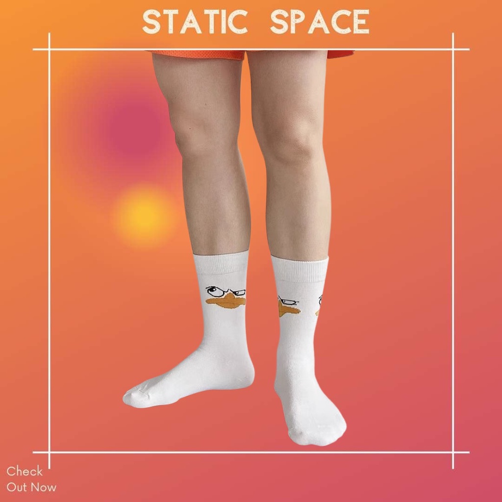 TẤT VỚ CAO CỔ NAM NỮ MÀU TRẮNG VỊT CAU CÓ - STATIC SPACE