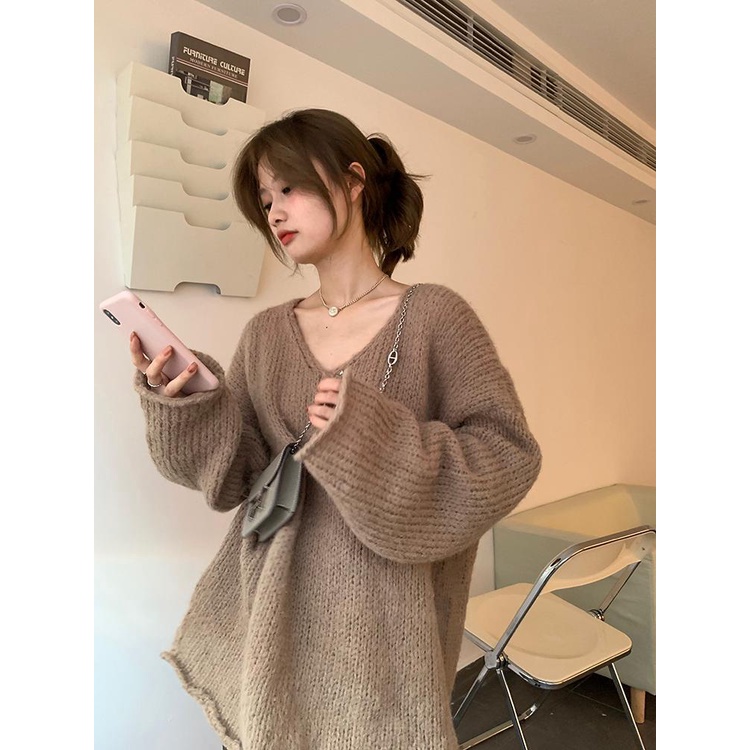 Áo Sweater Tay Dài Dáng Rộng Phong Cách Hàn Quốc Thời Trang 2022
