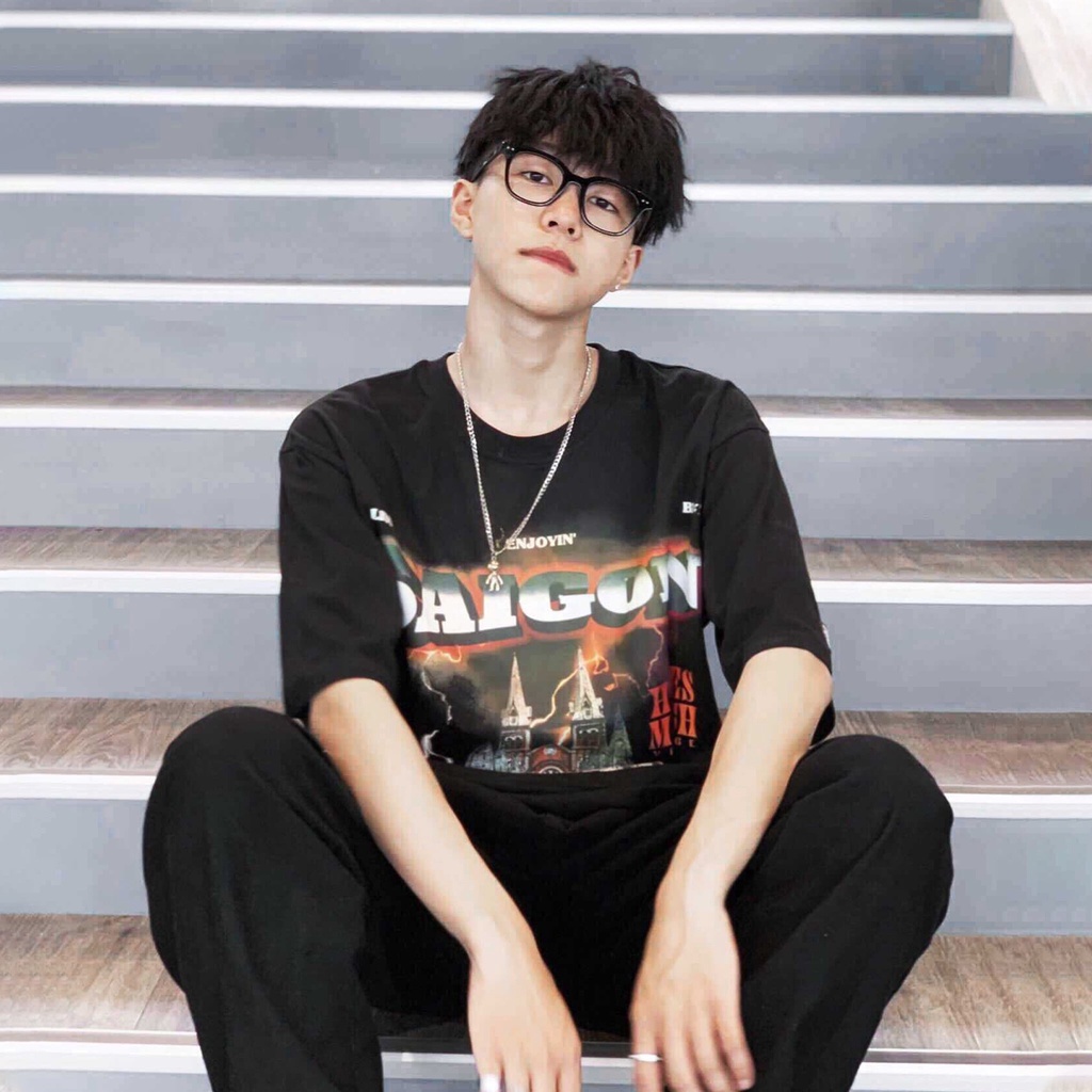 Áo thun trơn tay lỡ HADES SAI GON phông Unisex form rộng oversize Ulzzang - Gin Store