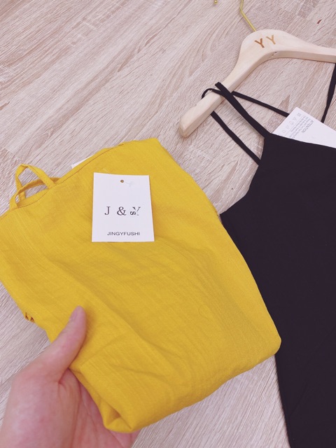 VNU205 - VÁY MAXI ĐŨI XƯỚC 2 DÂY CHÉO LƯNG | BigBuy360 - bigbuy360.vn