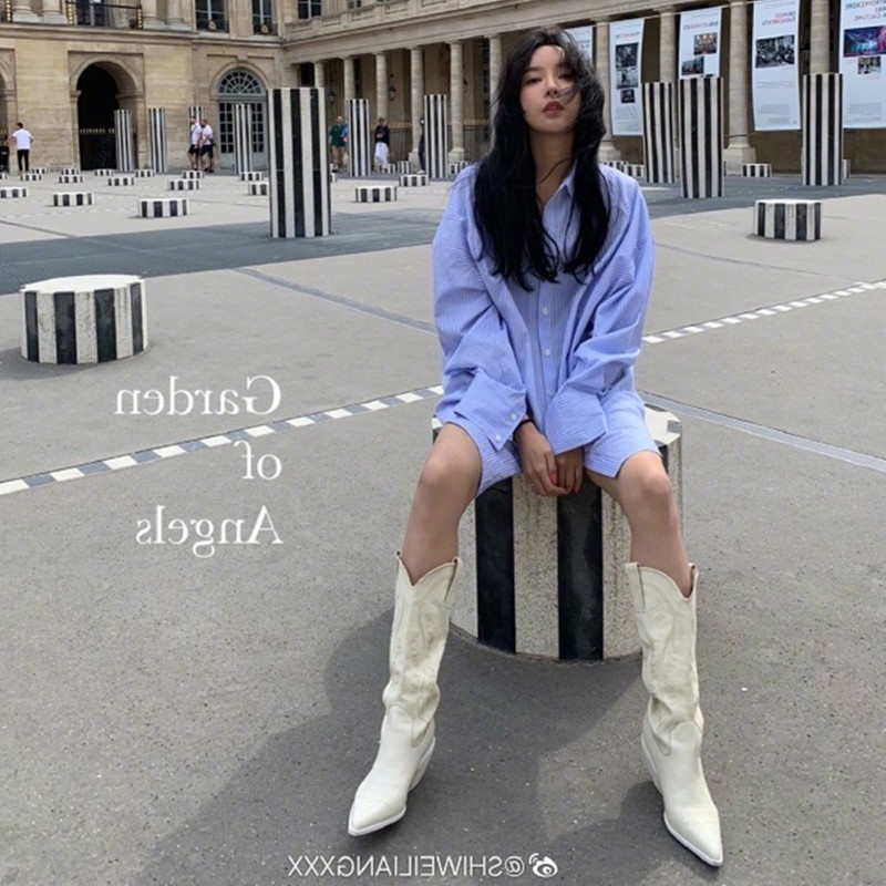 Giày bốt cao gót thêu họa tiết kiểu dáng cổ điển 2021 dành cho nữ | BigBuy360 - bigbuy360.vn