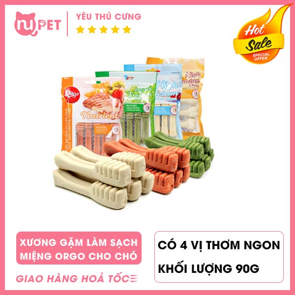 Xương gặm Orgo sạch răng cho chó 90g