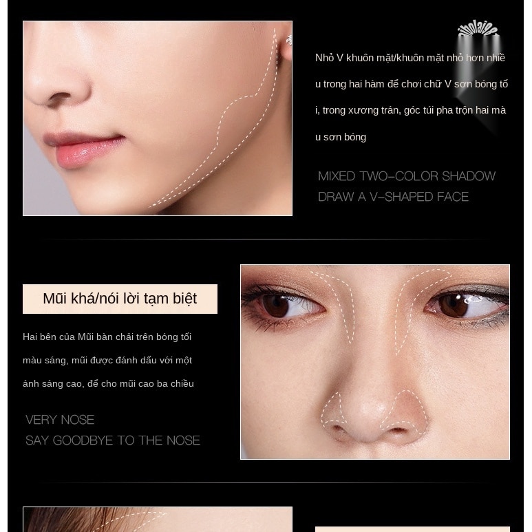 [Hàng mới về] Phấn bắt sáng tạo khối dạng nén ba màu thời trang chất lượng cao | BigBuy360 - bigbuy360.vn