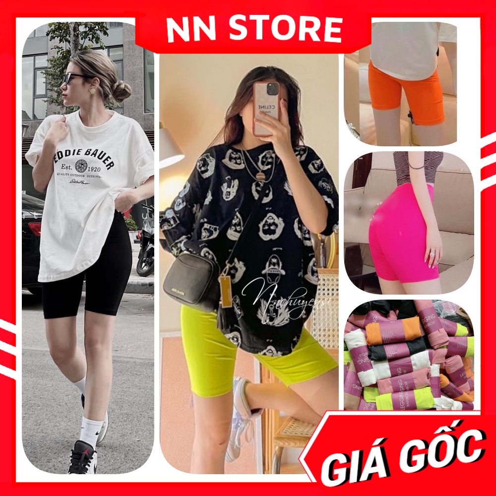 Quần legging đùi lửng Rainbow cuộn tím Quần ngố nữ chất thun co giãn lên phom siêu ôm dáng phối đồ dễ thương TS394