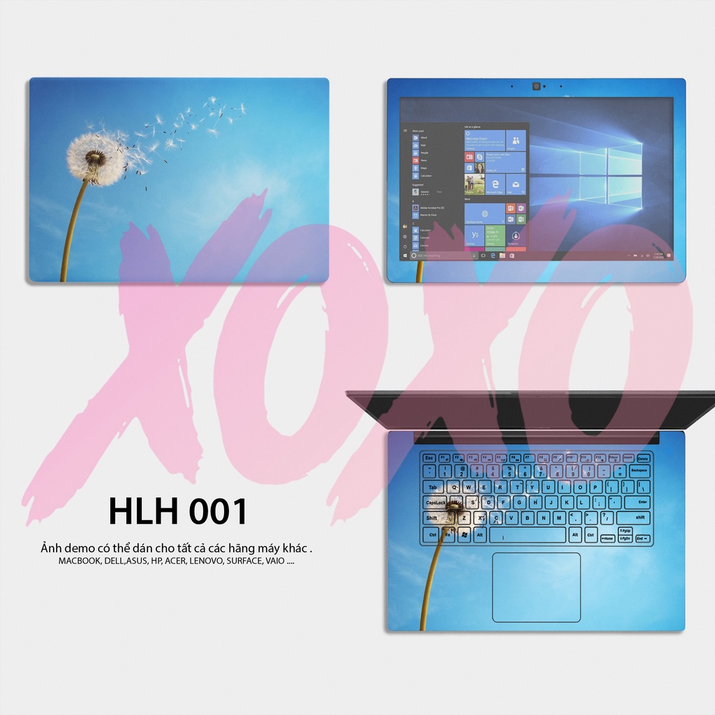 Miếng Dán Laptop Mẫu Bồ Công Anh - Decal Dán có cho Dell, Hp, Asus, Lenovo, Acer, MSI, Surface,Vaio, Macbook