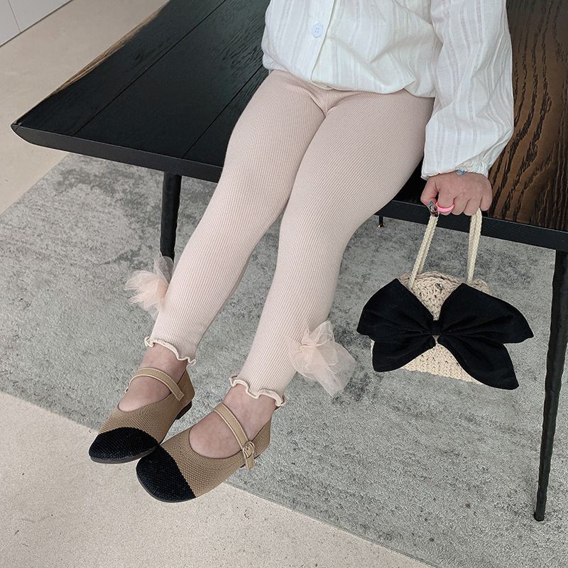 Quần Legging Đính Nơ Cho Bé Gái