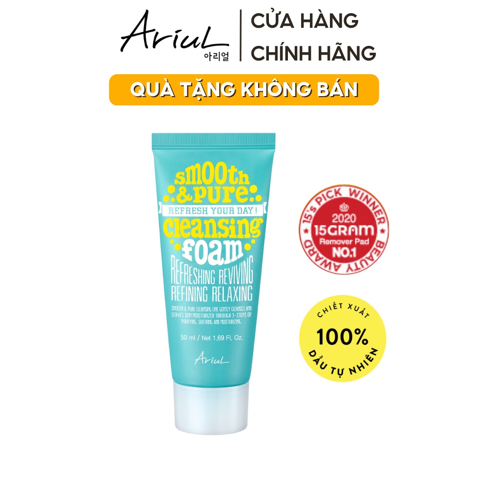 [Hàng tặng không bán] Sữa rửa mặt Ariul Smooth & Pure Cleansing Foam 50ml