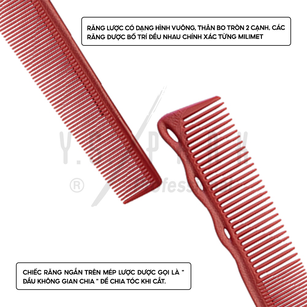 Lược cắt tóc nam chuyên nghiệpu YS PARK professional chịu nhiệt cao cấp YS-252 hàng chính hãng