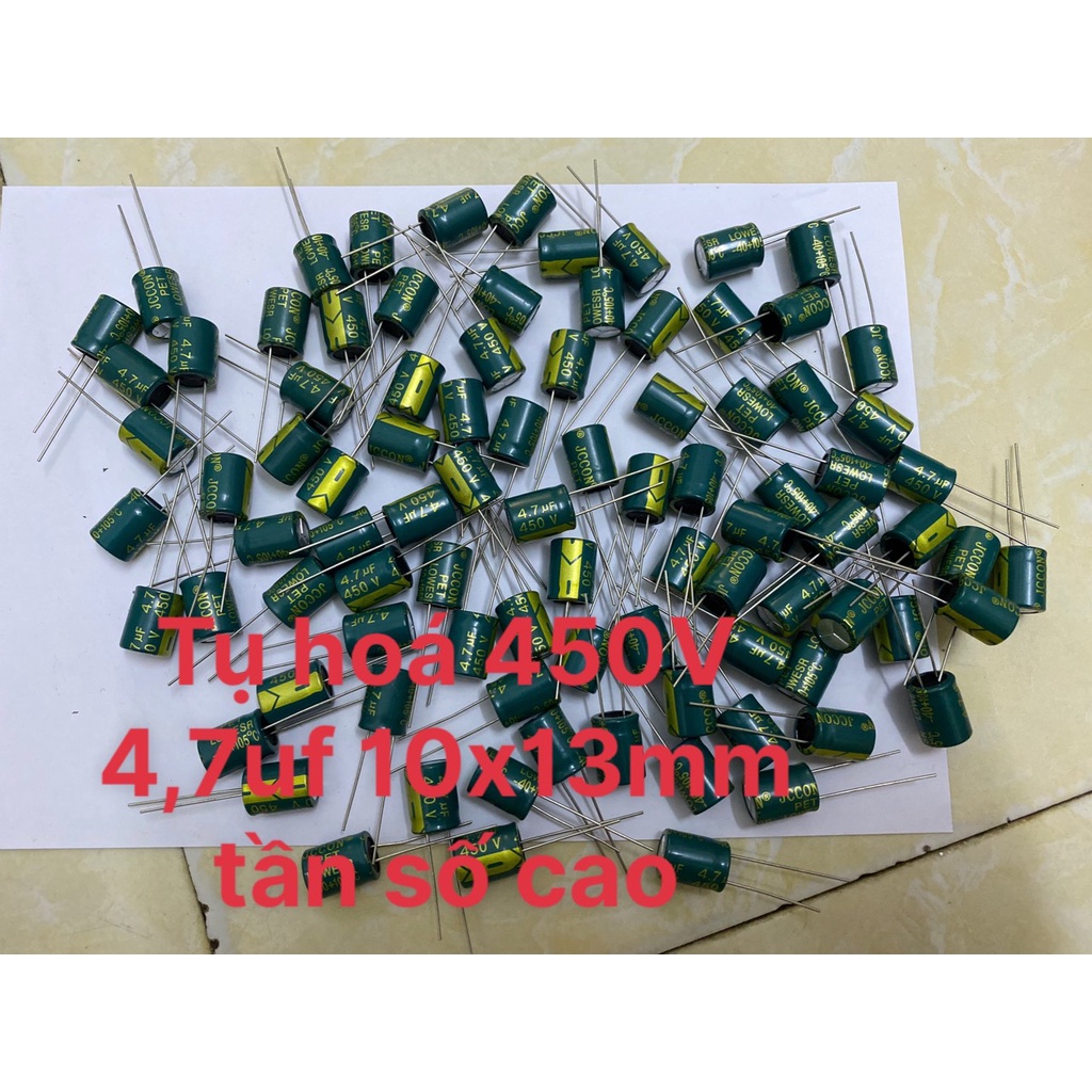 Combo 10C Tụ hóa 4.7UF 450V 10x13mm loại tốt