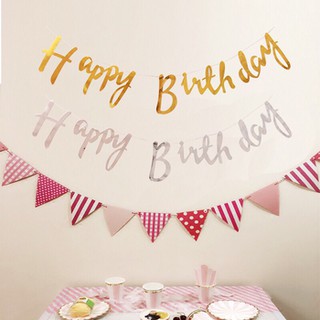 THANH LÝ NGHỈ BÁN - Dây chữ HAPPY BIRTHDAY chữ ép kim cắt rời