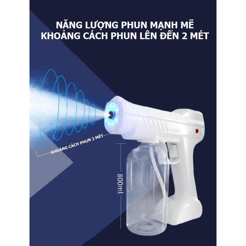 Máy phun sương NANO khử trùng cầm tay kèm tia cực tím chống virus (NHIỀU MẪU) - NK