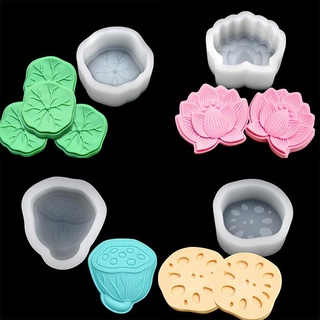 Khuôn silicon Hoa Sen, Lá Sen, Gương Sen Nghiêng, Lát Cắt Gương Sen làm rau câu 3D, 4D, chè trôi nước, bánh trung thu