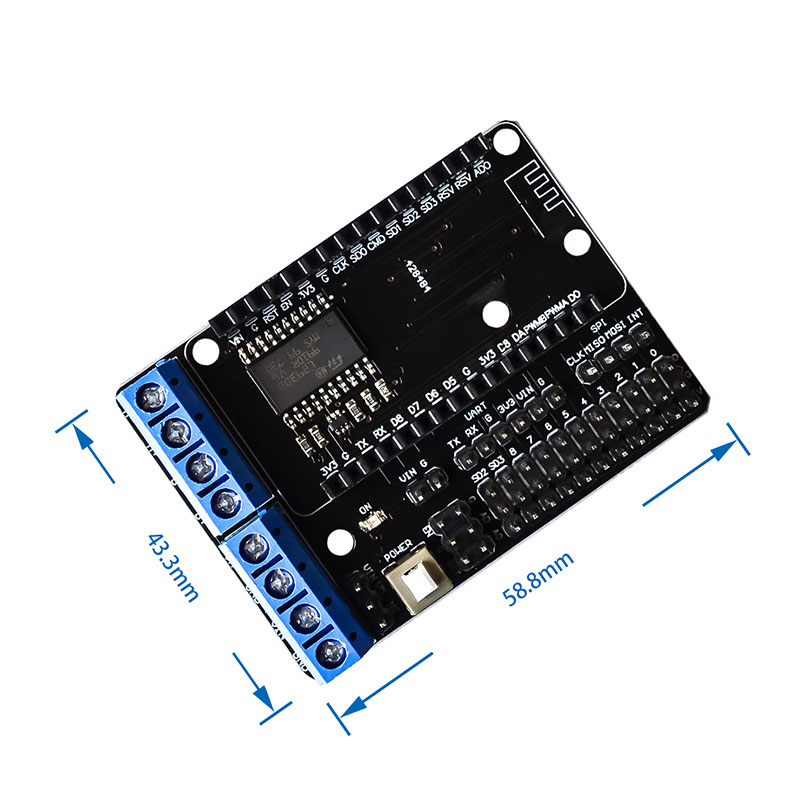 Bảng Mạch Mở Rộng Điều Khiển Động Cơ Xe Hơi Esp8266 Wifi L293D Esp12E Lua Ot