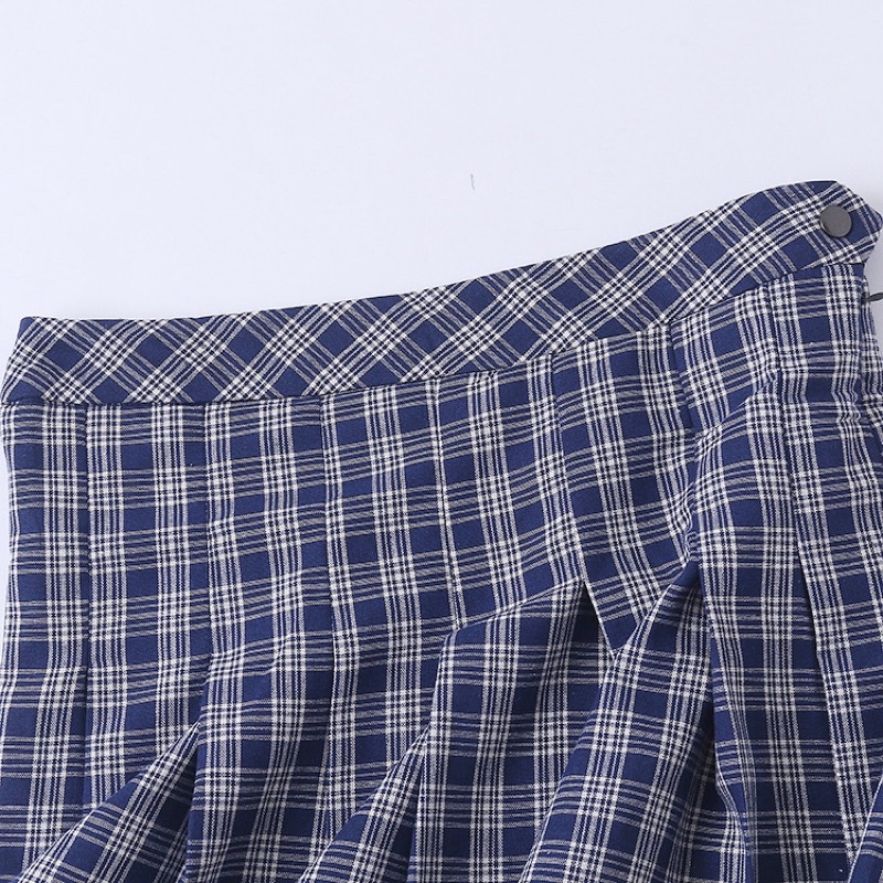 CÓ SẴN Chân váy tennis kẻ xanh HM_2 màu