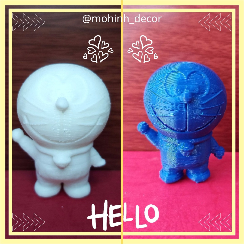 Mô hình Doraemon để bàn dùng trang trí decor góc học tập làm việc